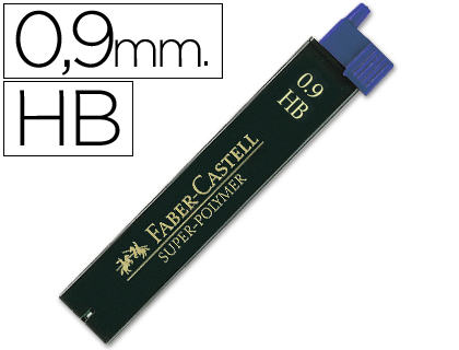 12 minas de grafito Faber Castell 9069 0,9mm. HB